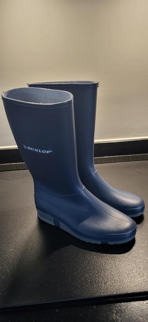 Dunlop regenlaarzen maat 37 blauw zgan, Ophalen of Verzenden, Zo goed als nieuw, Blauw, Regenlaarzen