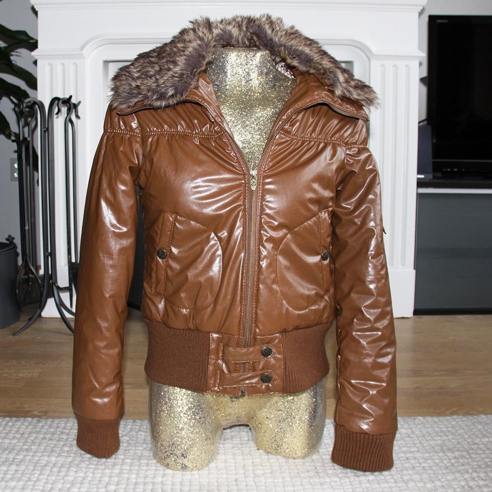 Zeer Mooie Warme BSK Jas (S) € 35,-, Bruin, Ophalen of Verzenden, Zo goed als nieuw, Maat 36 (S)