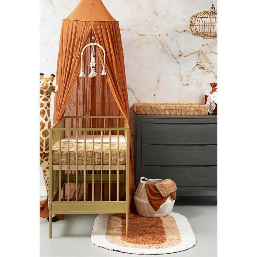 Bruine caramel klamboe Meyco, Kinderen en Baby's, Babywiegjes en Ledikanten, Zo goed als nieuw, Overige typen, Ophalen of Verzenden