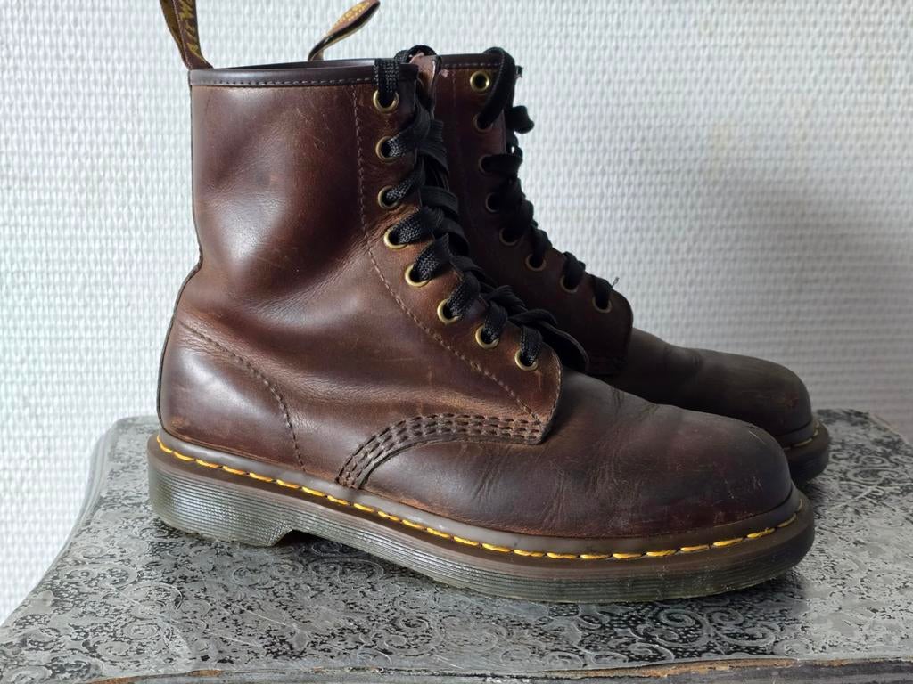 Dr. Martens 1460 dames Laarzen - Bruin Leer maat 38, Bruin, Lage of Enkellaarzen, Ophalen of Verzenden, Dr. Martens