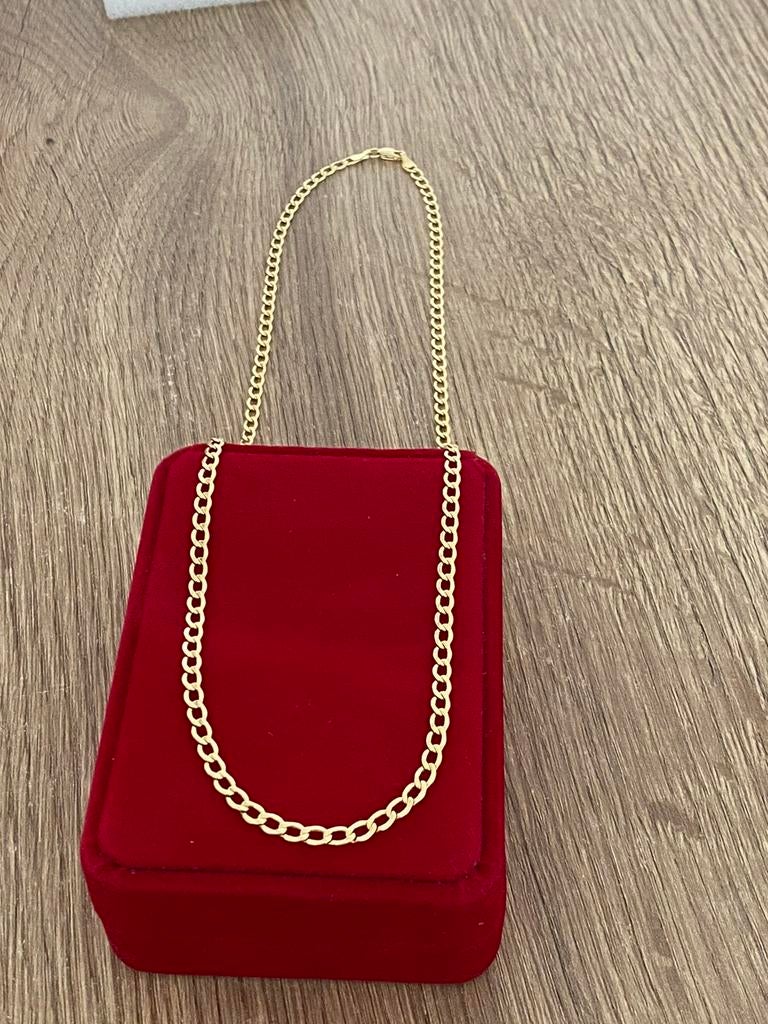 14 karaat gouden ketting 585 goud, Sieraden, Tassen en Uiterlijk, Kettingen, Nieuw, Goud, Goud, Ophalen of Verzenden