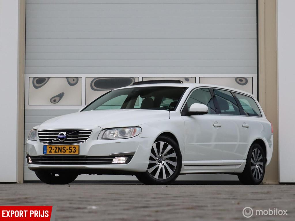 Volvo V70 1.6 D2 Summum LEER SCHUIFDAK STOELVERWARMING, Auto's, Euro 5, Zwart, 4 cilinders, Wit