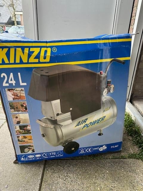 Kinzo 31L447  24liter compressor nieuw, Ophalen, Celsiusstraat 37, Ede Gld 6716 BZ, Kinzo, 6 tot 10 bar