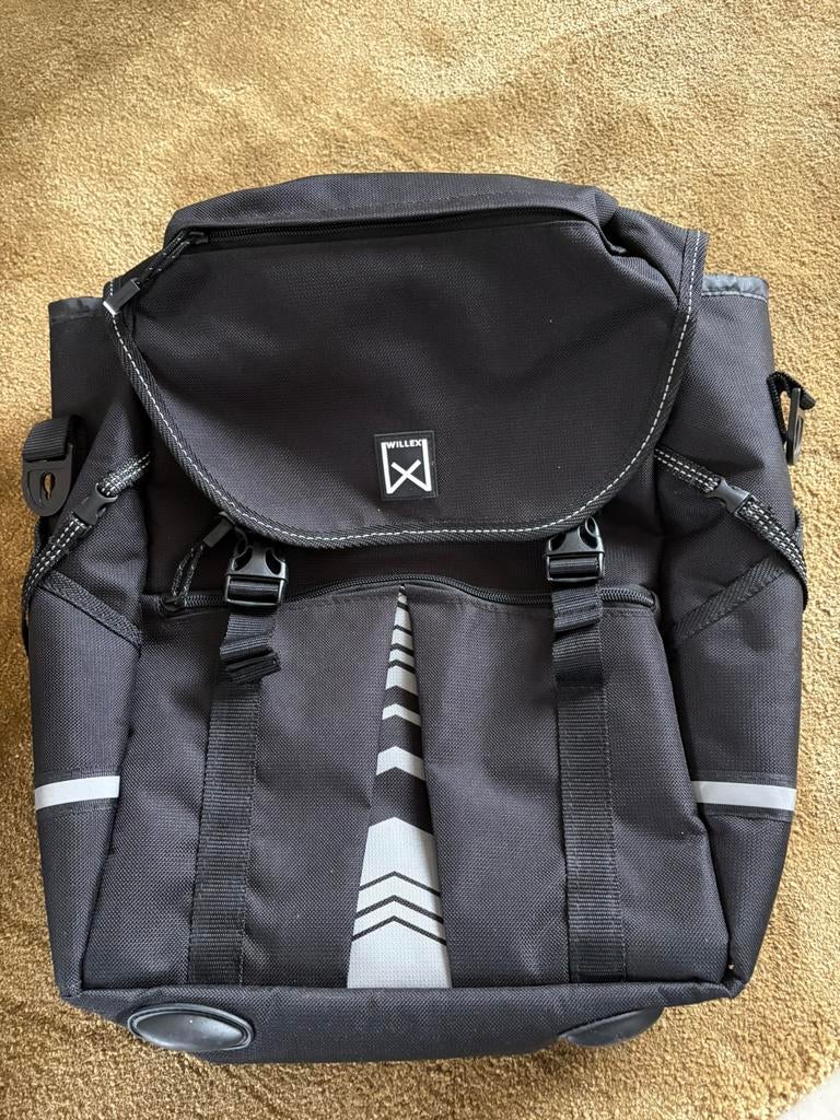 Willex fietstas zwart, Ophalen, Zo goed als nieuw