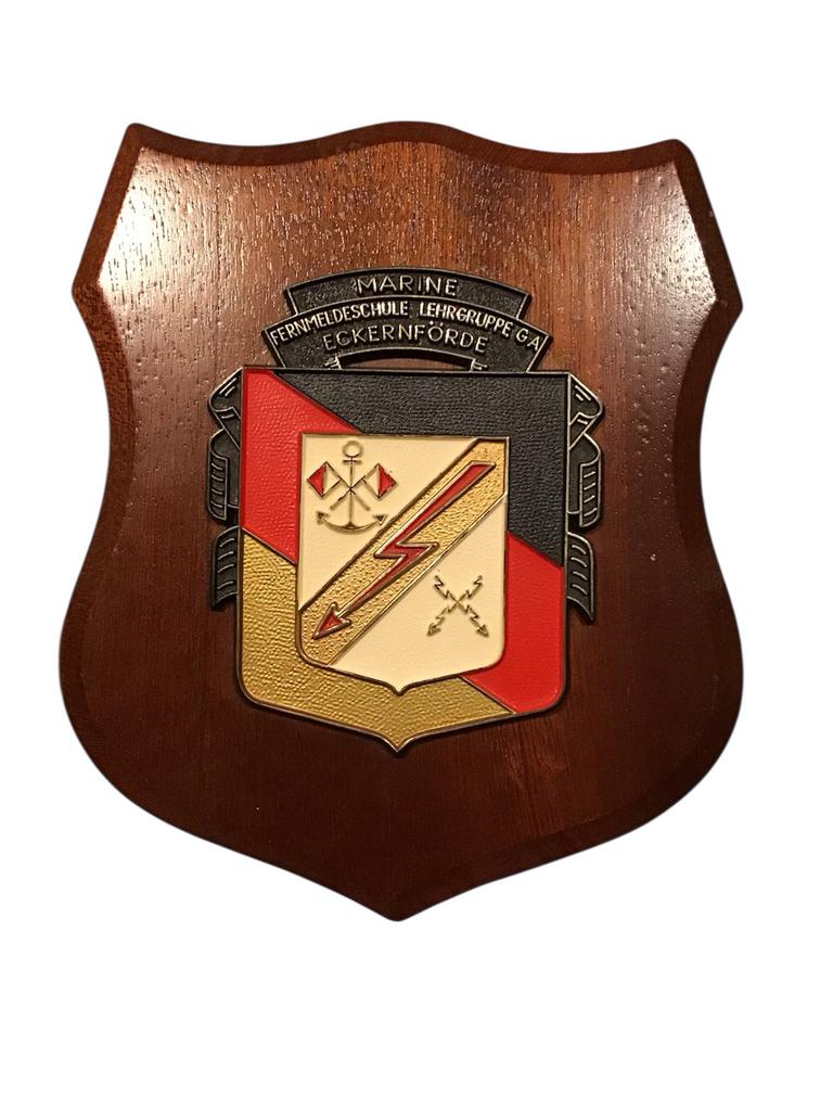 Duits Marine Fernmeldeschule Lehrgruppe GA Eckernförde Plaqu, Dorpsweg Spankeren, Spelendehollander, Ophalen of Verzenden, Duitsland