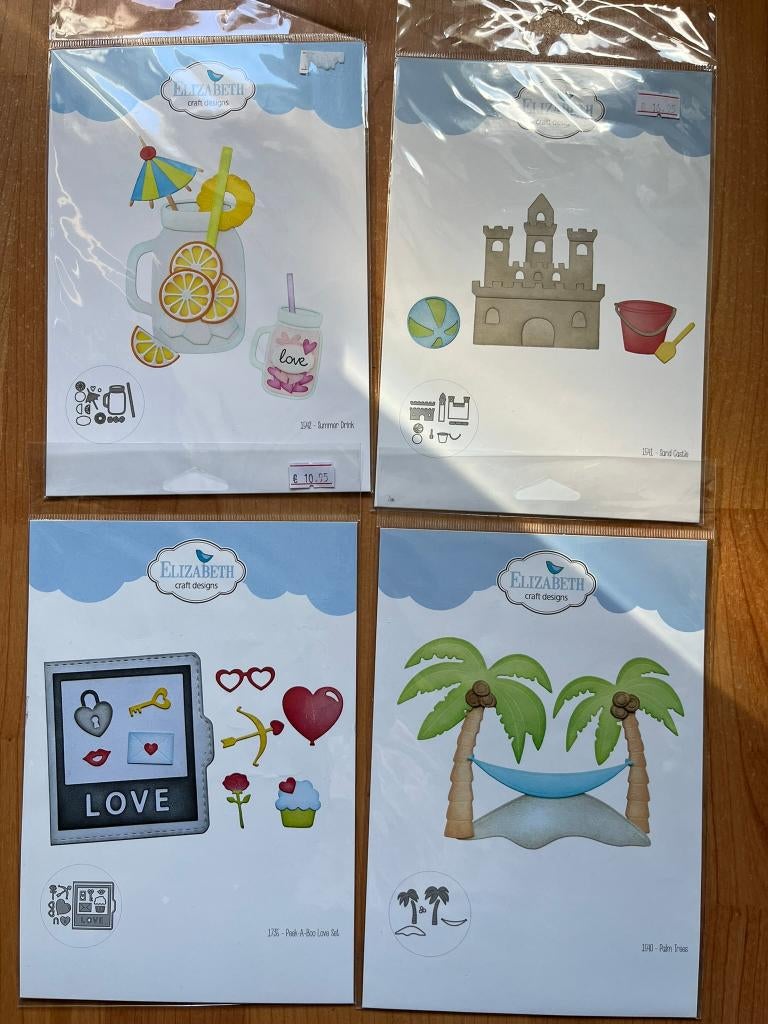 Elizabeth Craft Designs ECD drankje, zand, love, hangmat, Ophalen of Verzenden, Zo goed als nieuw, Overige thema's, Pons of Mal