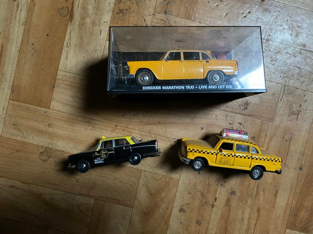 Schaalmodel taxi's - Set van 3 diverse modellen, Ophalen of Verzenden, Zo goed als nieuw, Auto