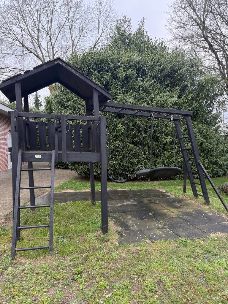 Gratis Jungle Gym speeltoestel met schommel en nestschommel, Ophalen of Verzenden, Gebruikt, Schommel