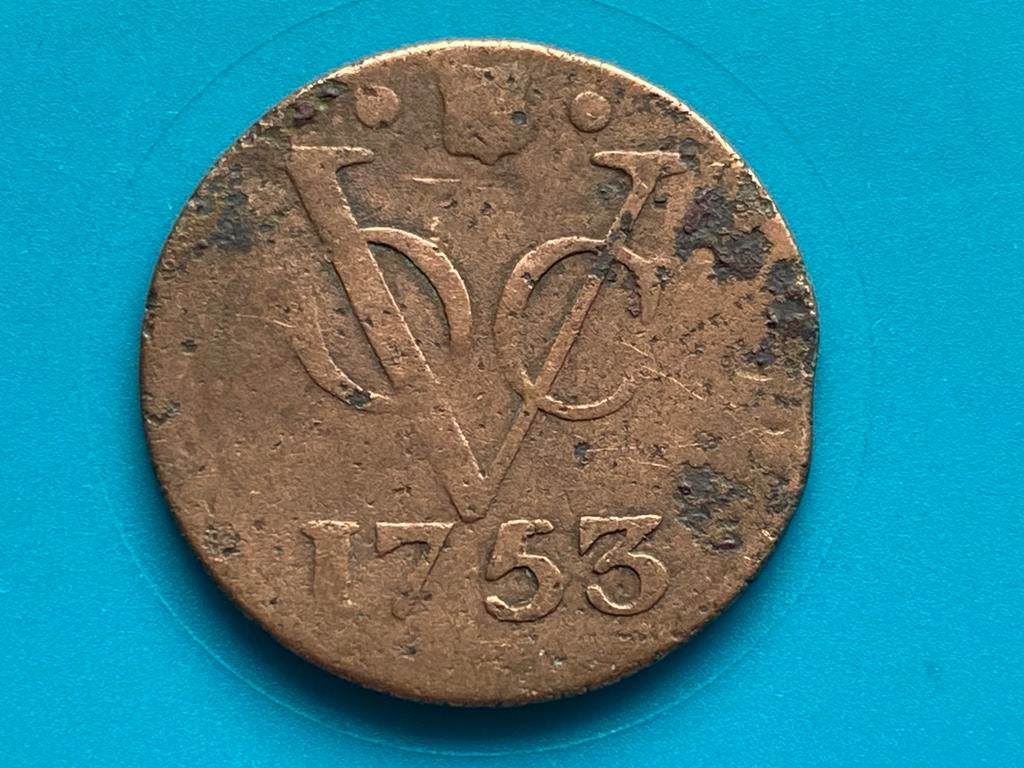 VOC Duit Utrecht 1753, Ophalen of Verzenden, Vóór koninkrijk, Overige waardes, Losse munt