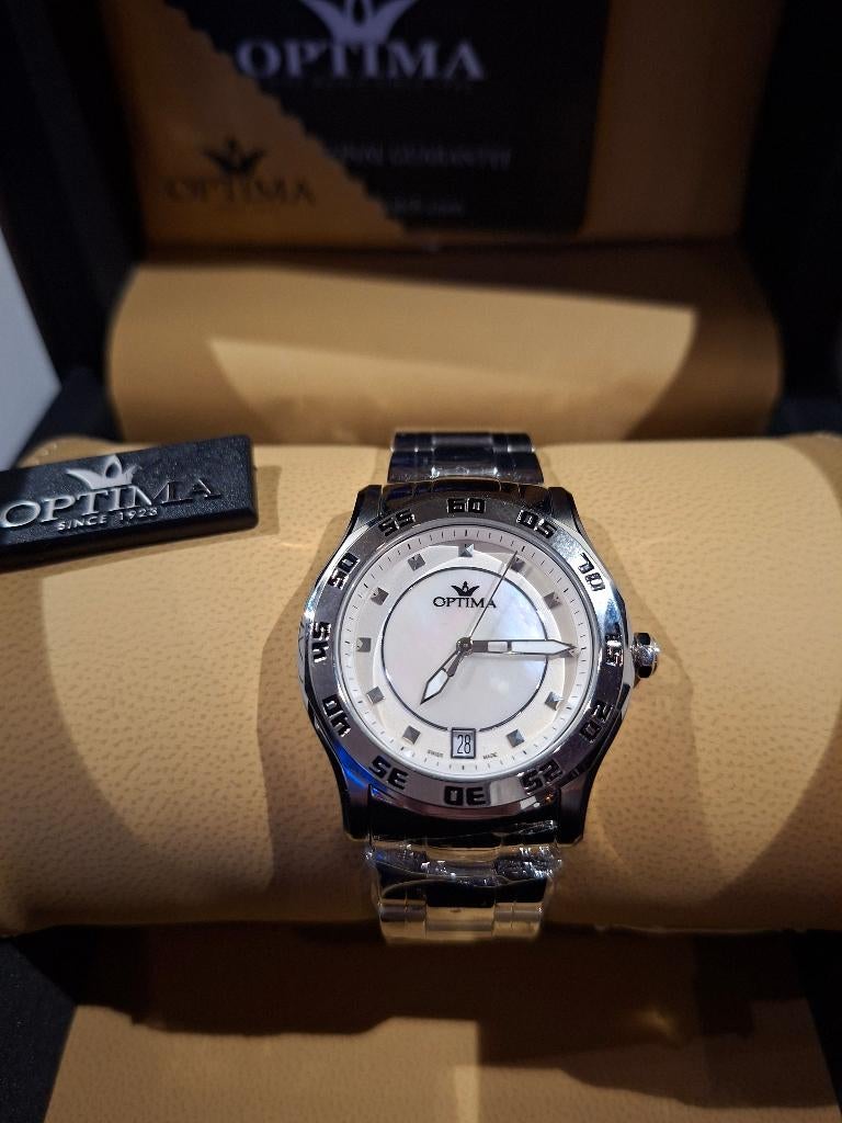 Dameshorloge Optima Nieuw!, Overige merken, Staal, Staal, Polshorloge