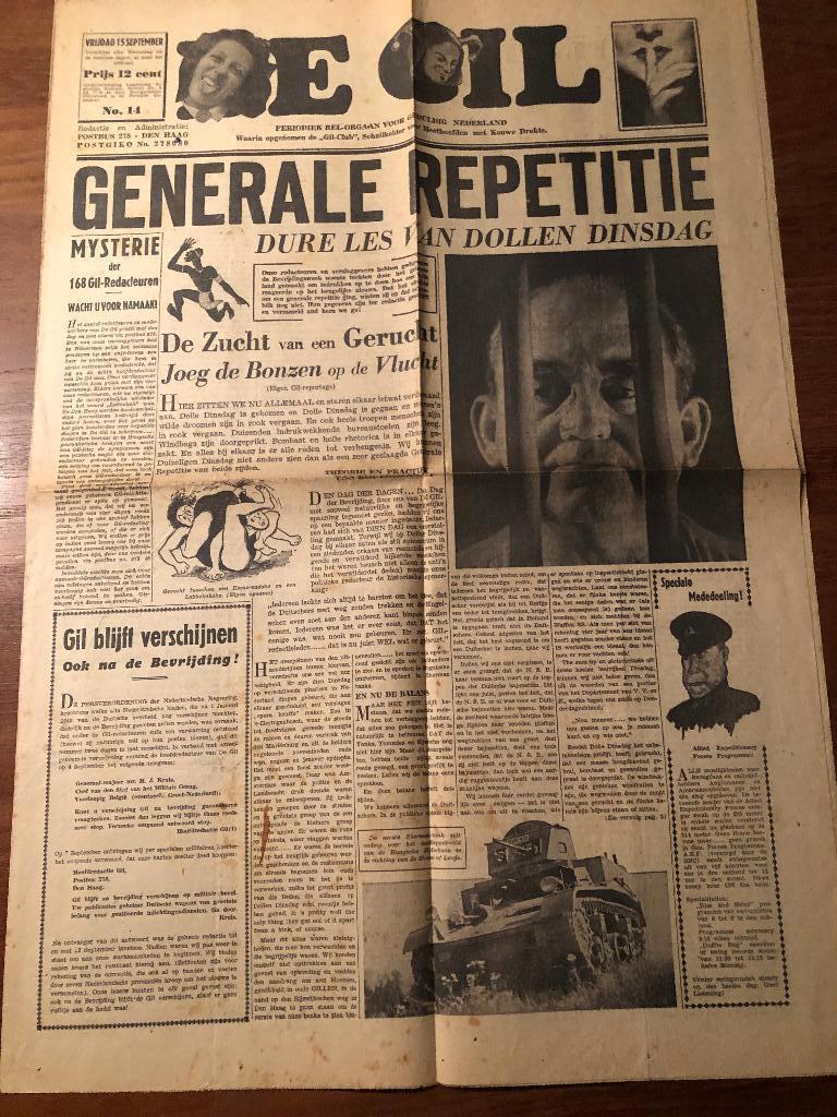 NSB 15 September 1944 De Gil. DOLLE DINSDAG., Verzamelen, Militaria | Tweede Wereldoorlog, Ophalen of Verzenden, Nederland, Boek of Tijdschrift