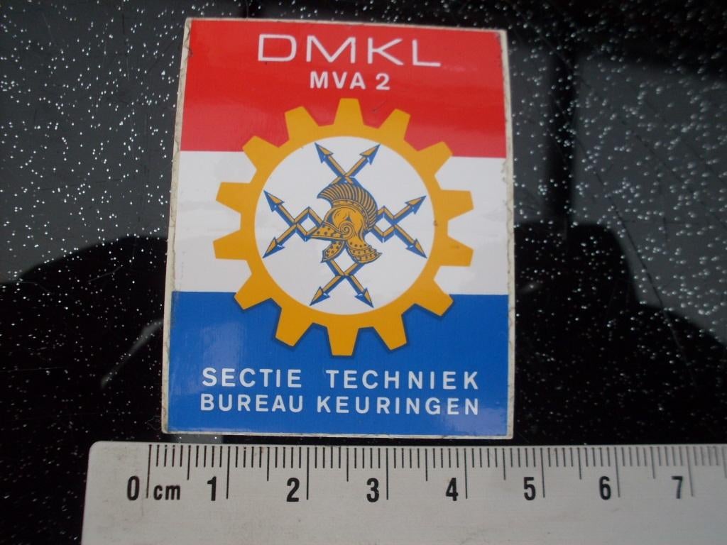 sticker dmkl mva 2 sectie techniek bureau keuringen, Verzenden, Zo goed als nieuw, Bedrijf of Vereniging
