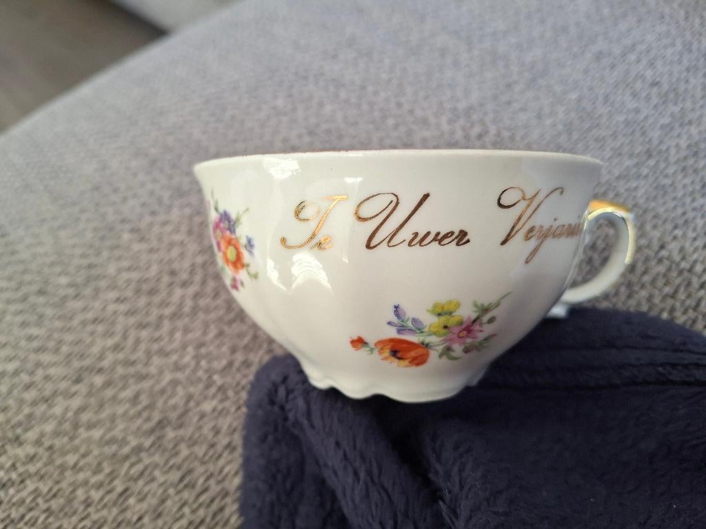 Porselijn vintage kop en schotel, Ophalen of Verzenden