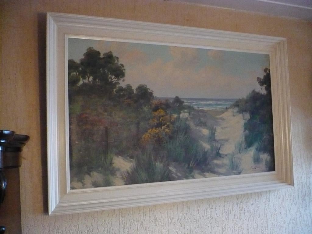 Fraai groot antiek duinlandschap Leo de Winter, Ophalen of Verzenden