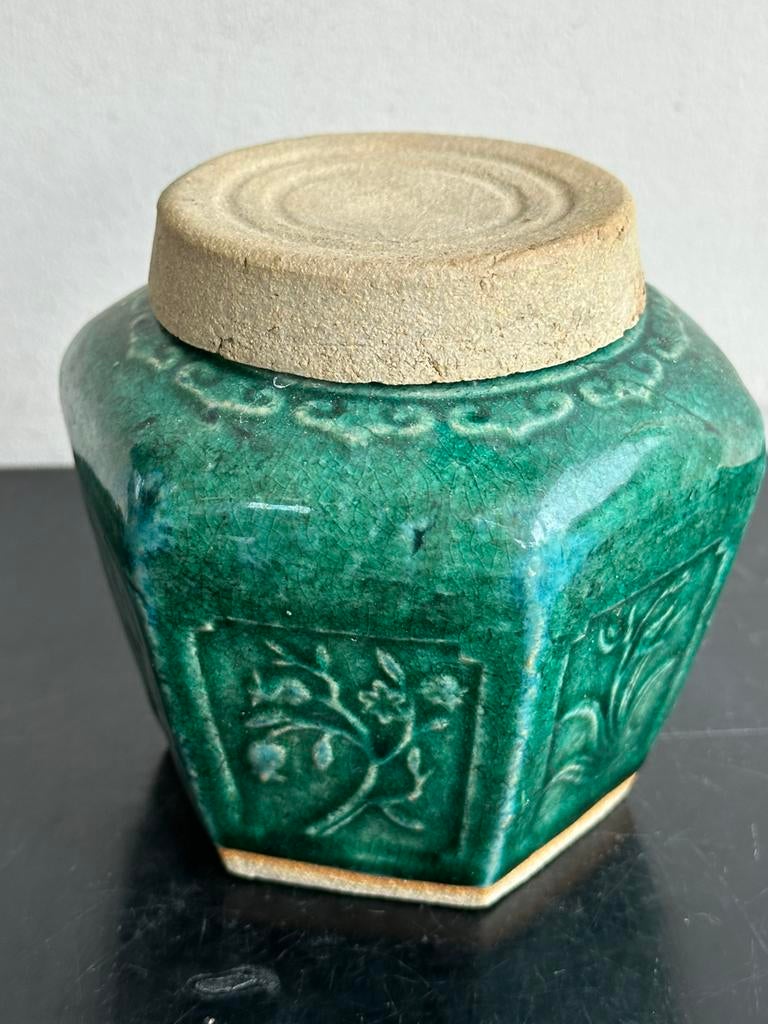 Oude chinees aardewerk gemberpot, Ophalen of Verzenden