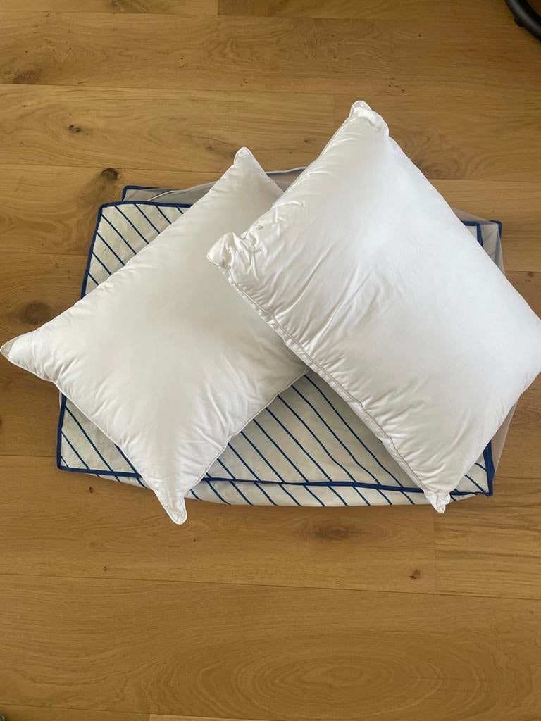 Twee witte kussens 50x70 cm - Oeko-Tex Standard 100, Overige maten, Wit, Nieuw, Ophalen of Verzenden