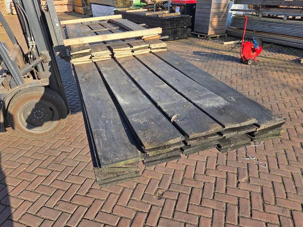 28.8 m2 Zweeds rabat  zwart geïmpregneerd - nr: TP329, Tuin en Terras, Palen, Balken en Planken, Ophalen, Nieuw, 250 cm of meer