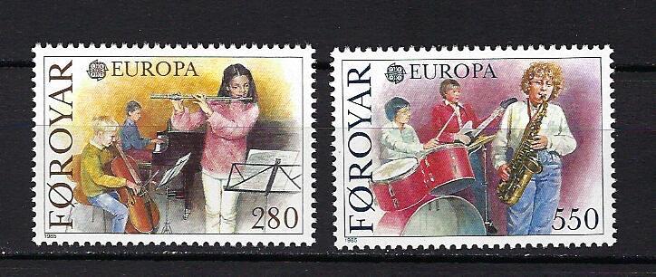 Foroyar Europa Mi. 116/117 postfris,  music year, Postzegels en Munten, Ophalen of Verzenden, Overige landen, Postfris