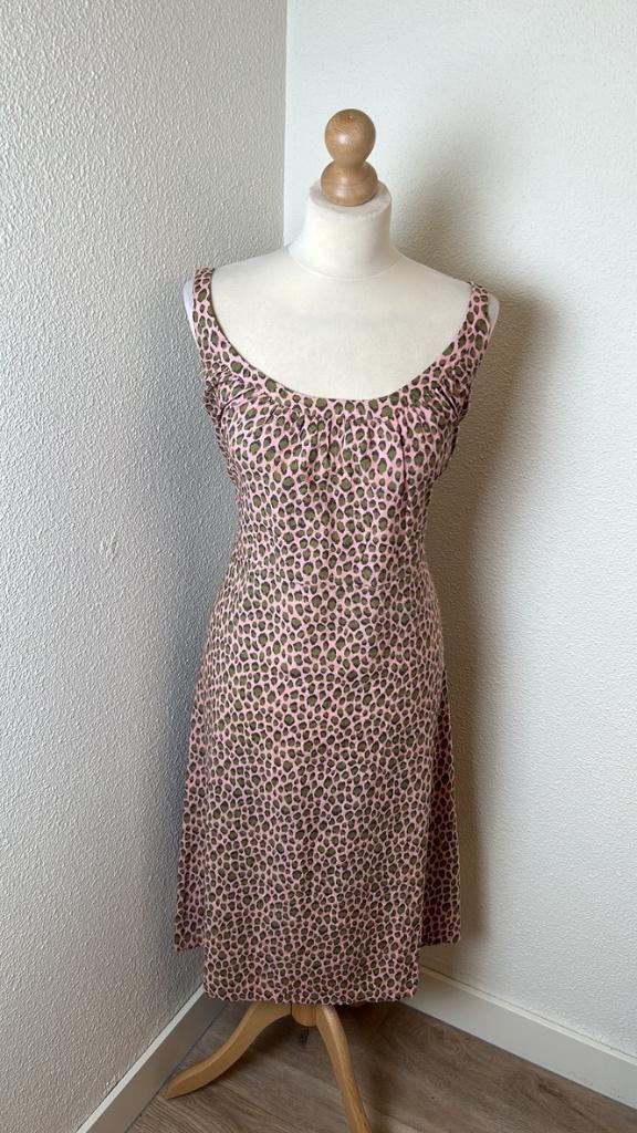 King Louie maat 44 roze panter zomer jurk 1195, Maat 42/44 (L), Ophalen of Verzenden, Zo goed als nieuw, Knielengte