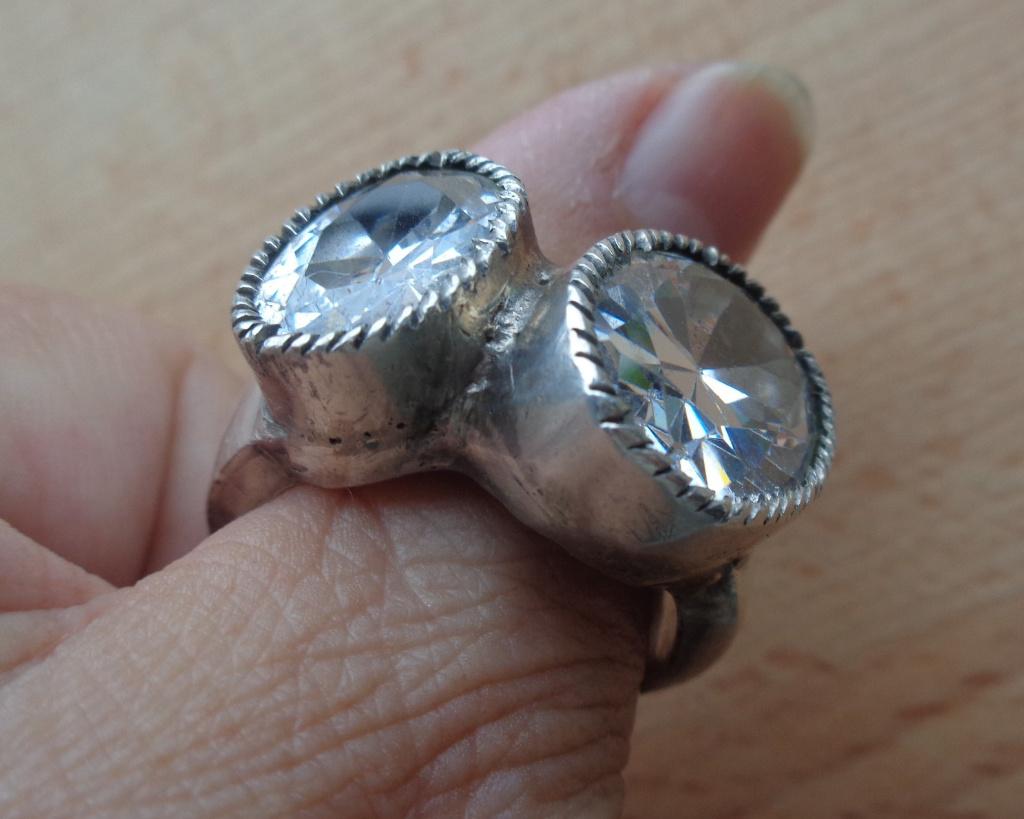 zilveren MEGA heren ring met geslepen stenen [820], 20 of groter, Verzenden, Heer, Zo goed als nieuw