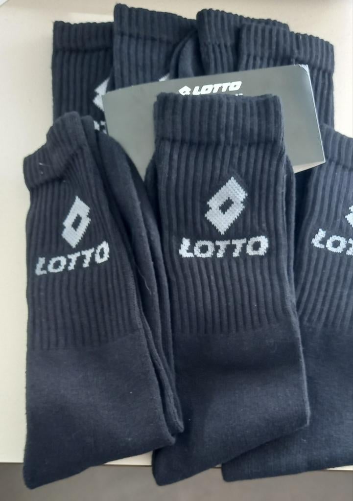6 paar Lotto sokken - Zwart 43 44 45 46, Lotto, Zwart, Nieuw, Overige maten