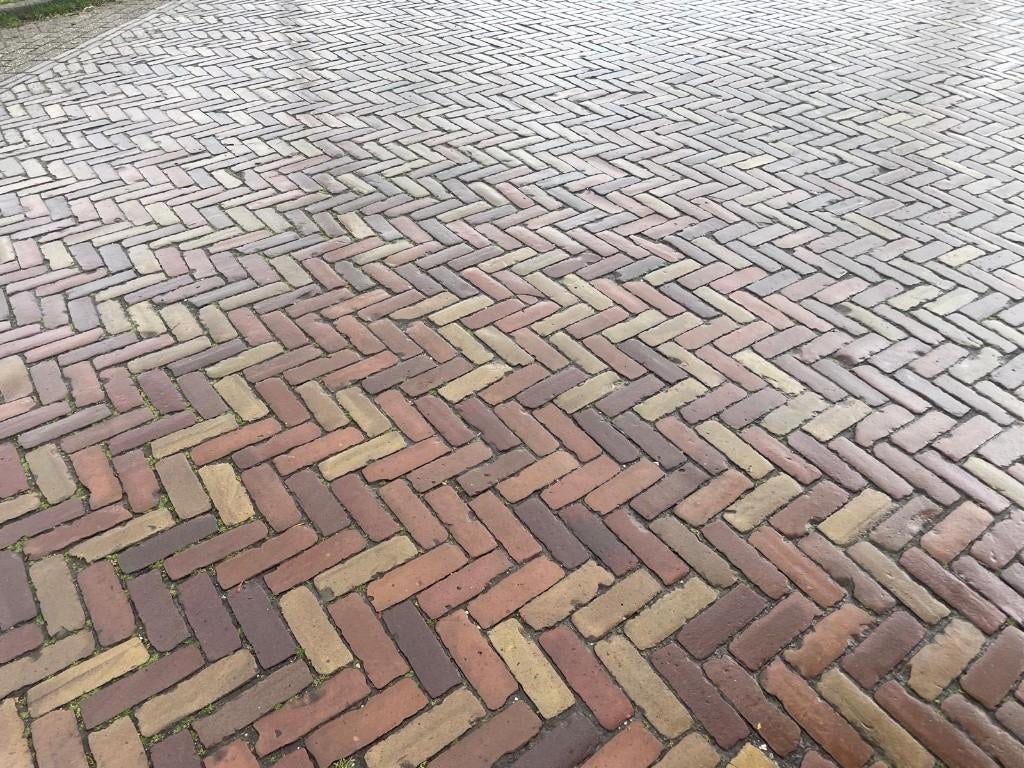 Oude gebakken klinkers, Dikformaat genuanceerd WHA, Ophalen, Gebruikt, Keramiek, Klinkers