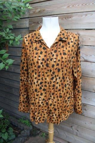 Blouse bruin leopard Fabienne Chapot mt M Vaste prijs OPRUIM, Maat 38/40 (M), Bruin, Verzenden, Zo goed als nieuw