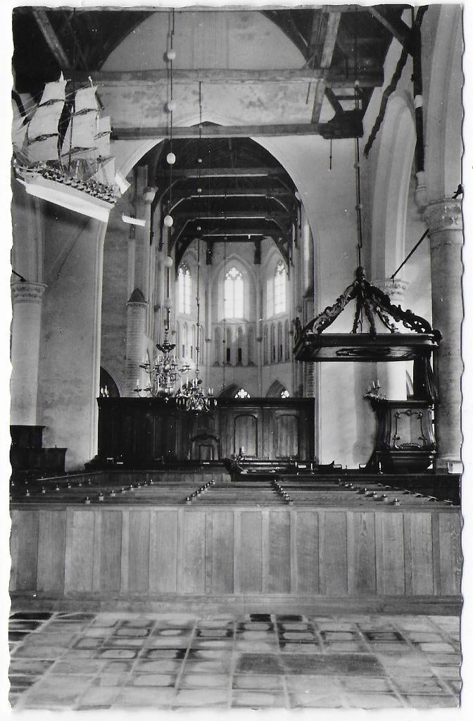 Nederland Interieur Kerk Ongelopen Ansichtkaart ( B6779, Ophalen of Verzenden, 1960 tot 1980, Ongelopen
