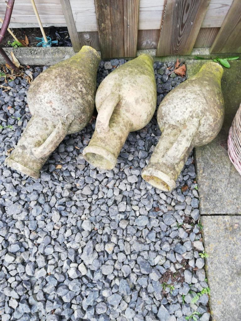 3 aardewerken kruiken amfoor 48 cm hoog, Antiek en Kunst, Ophalen