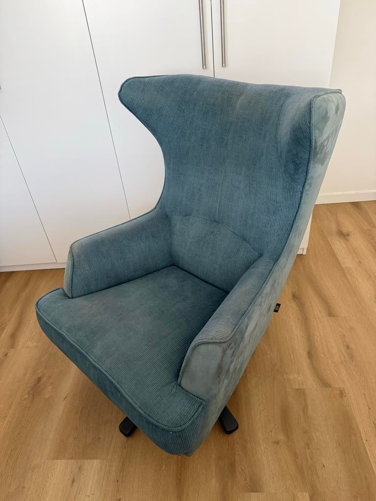Comfortabele H&H fauteuil - draaibaar, Huis en Inrichting, Ophalen, Gebruikt, Stof, 75 tot 100 cm