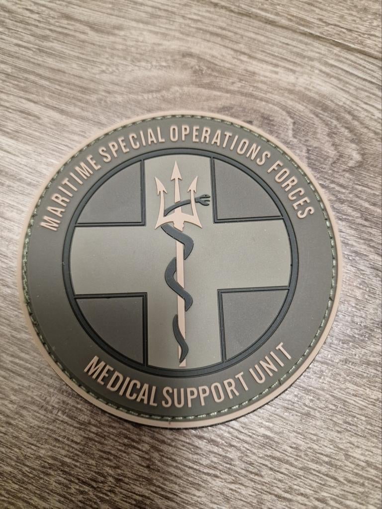 PVC embleem Medical Support Unit NL Marsof, Ophalen, Marine, Nederland, Embleem of Badge