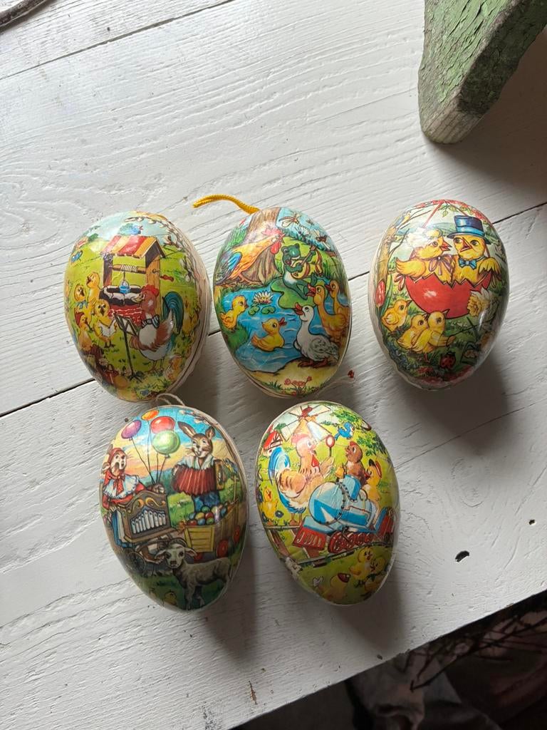 Set vintage paaseieren, Ophalen of Verzenden, Zo goed als nieuw