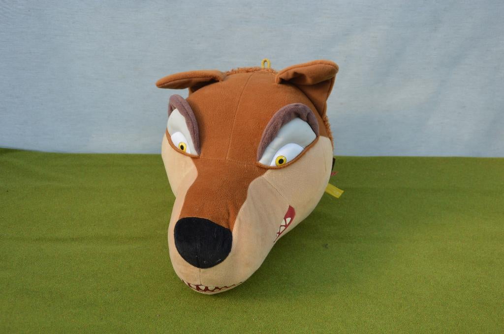 Grote vintage kop van de wolf van Roodkapje uit de Efteling, Ophalen of Verzenden, Gebruikt, Beeldje of Poppetje