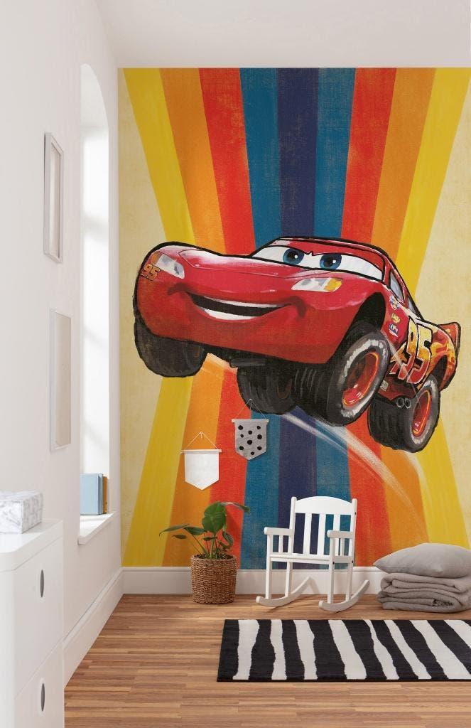 Disney Cars Vlies Behang Jump - 200x280 - Gratis Verzending, Ophalen of Verzenden, Minder dan 10 m²