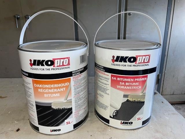 IKO PRO dakonderhoud 5L + IKO PRO SA Bitumen primer 5L, Ophalen of Verzenden, Nieuw, Wit