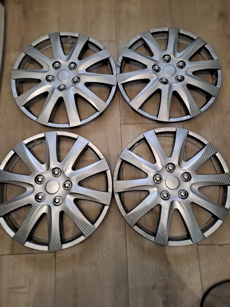 4 Gebruikte Wieldoppen 15 Inch, Auto diversen, Wieldoppen, Ophalen, Gebruikt