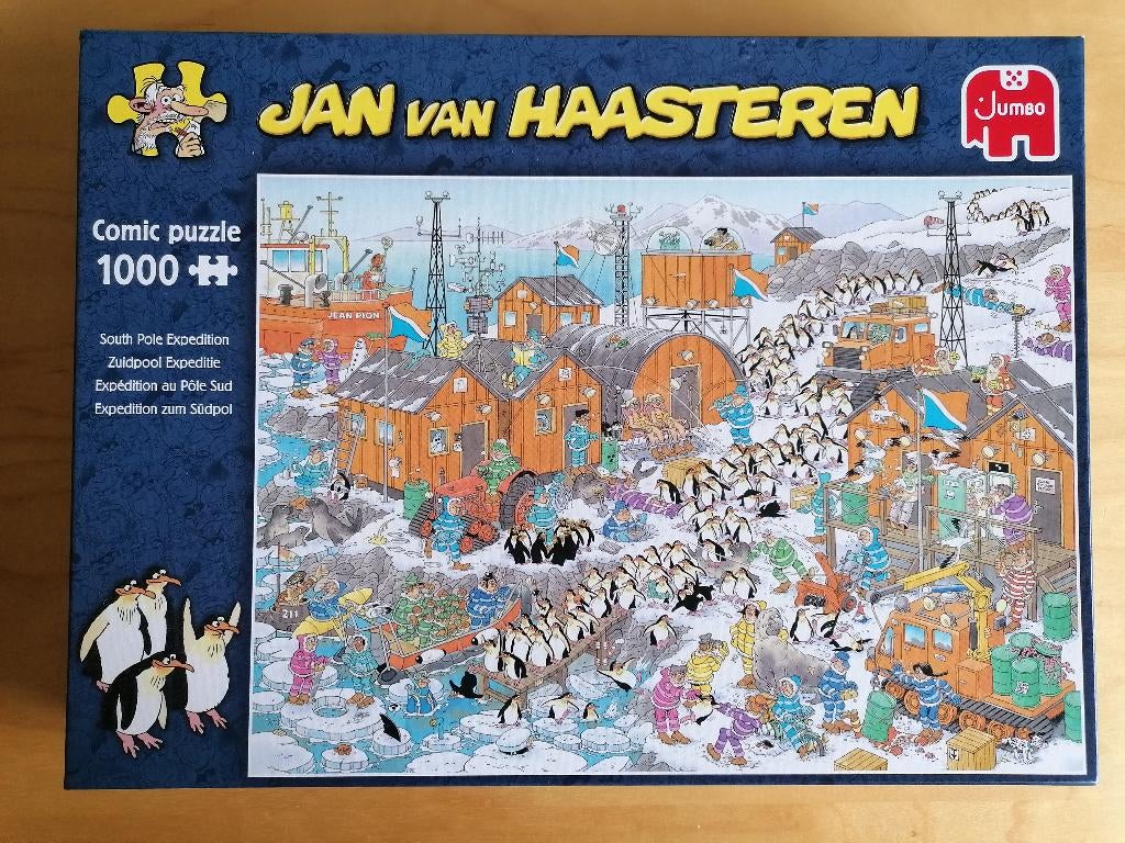10 euro:  JvHaasteren 1000 stukjes Zuidpoolexpeditie, Ophalen of Verzenden, 500 t/m 1500 stukjes, Zo goed als nieuw, Legpuzzel
