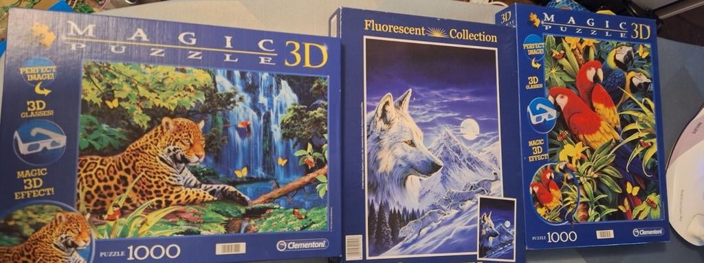 3x Clementoni 3D Puzzels - 1000 stukjes, Ophalen, 500 t/m 1500 stukjes, Zo goed als nieuw, Legpuzzel