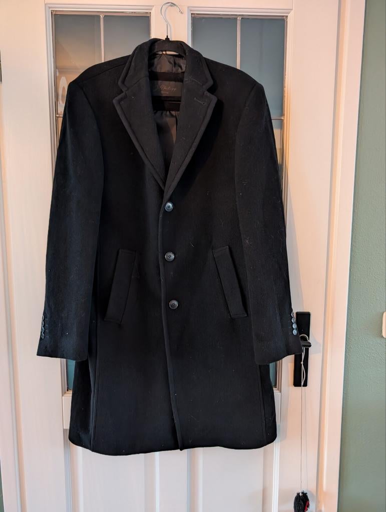 Vintage J.Philipp Mantel Maat 50, Kleding | Heren, Jassen | Winter, J.Philipp, Maat 48/50 (M), Zwart, Ophalen of Verzenden