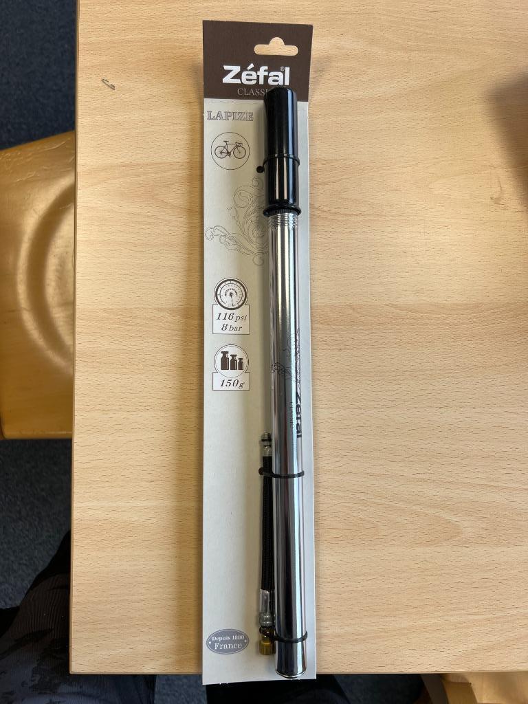 Fietspomp retro Zefal Lapize, Ophalen of Verzenden, Nieuw, Algemeen, Stuur