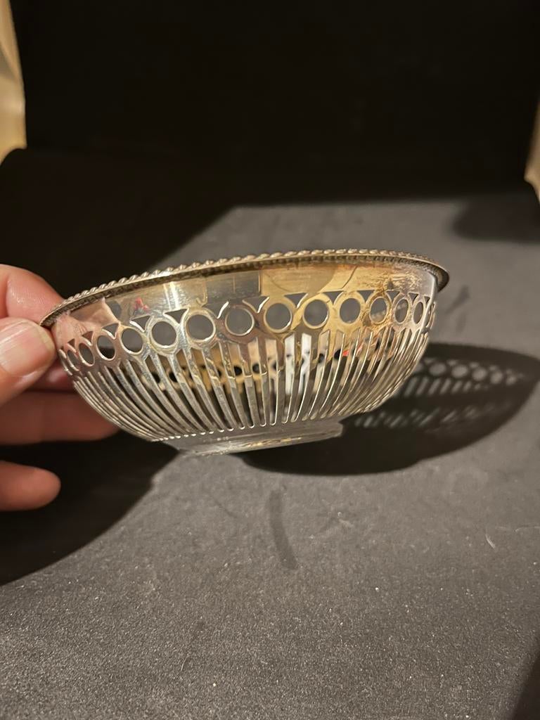 Verzilverd bonbon schaaltje, Ophalen of Verzenden