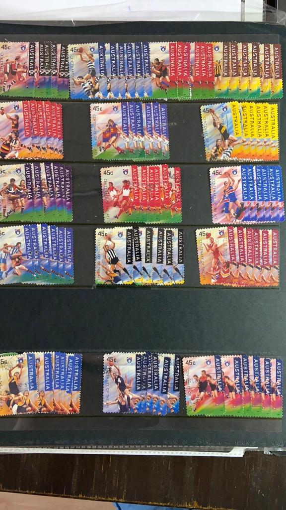 1996 Australian football comlete serie (6x), Verzenden, Gestempeld, Sport