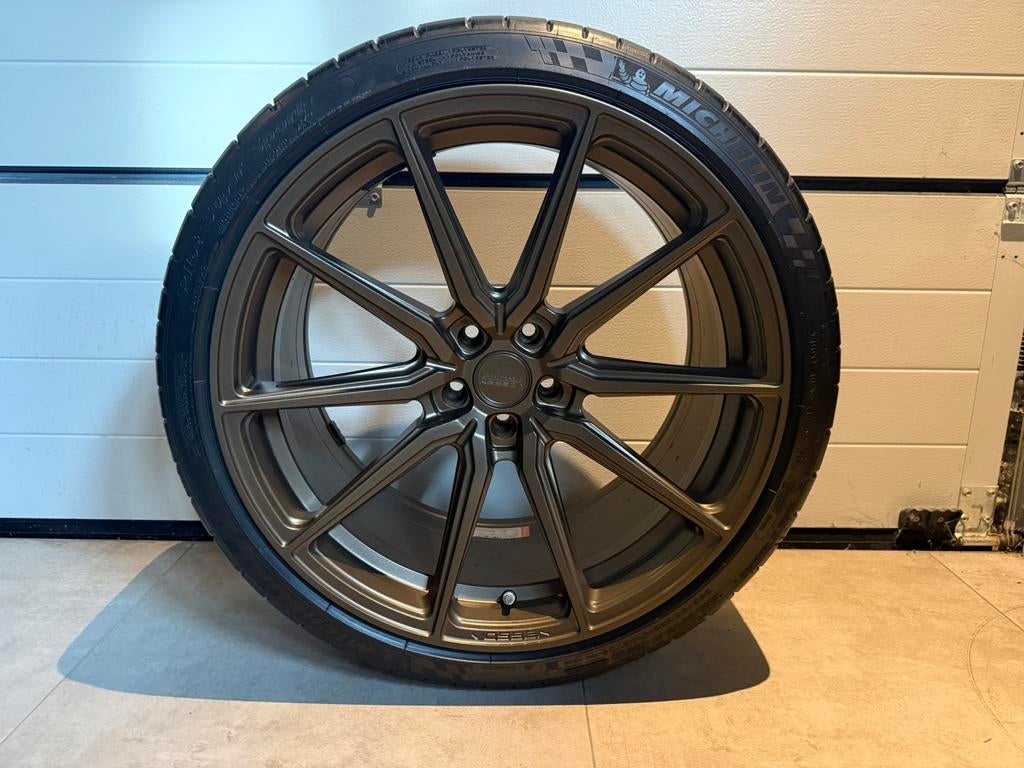 Vossen HF3 21” 11J ET25 5x112 RS6, Ophalen, Gebruikt, 295 mm, Banden en Velgen