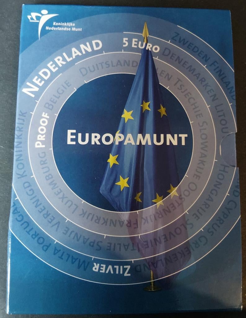 Nederland 2004 5 euro, Europamunt zilver Proof in blister, Postzegels en Munten, Munten | Europa | Euromunten, Losse munt, 5 euro