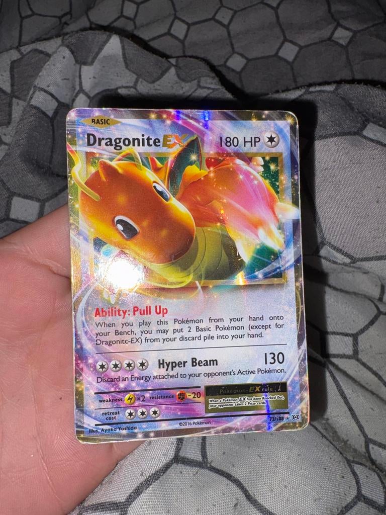 Dragonite Pokémon kaart - bijna nieuw!, Ophalen of Verzenden, Zo goed als nieuw, Losse kaart