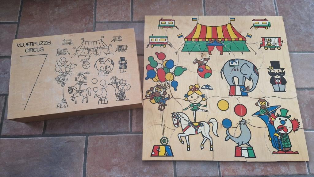 Rolf houten vloerpuzzel, Ophalen of Verzenden, 10 tot 50 stukjes, Van hout