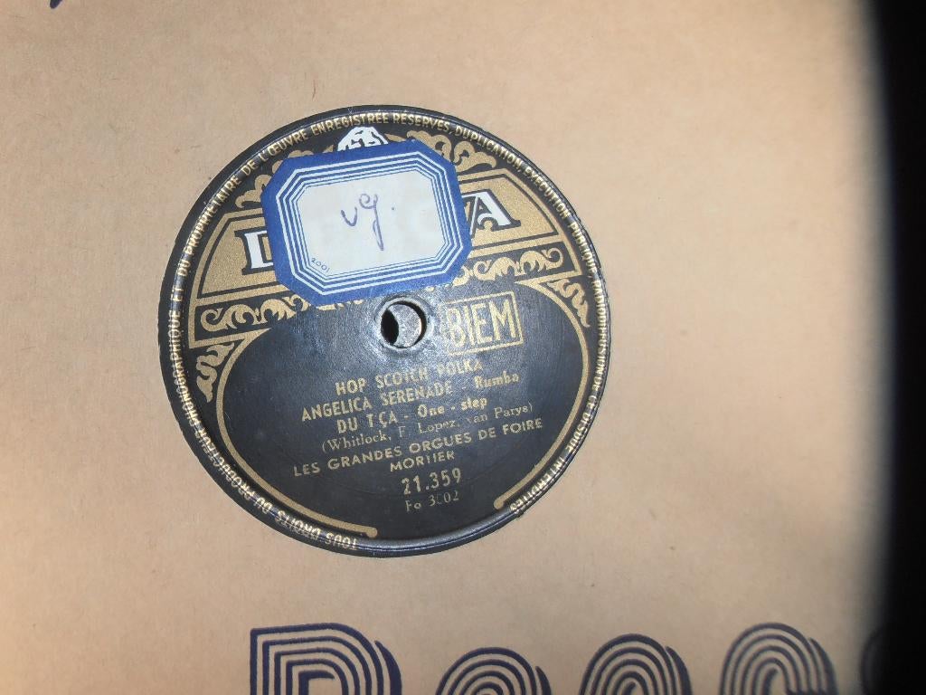 3x Mortierorgel  78 toeren op Decca 20.951 etc., Ophalen of Verzenden, Gebruikt, 10 inch, Levenslied of Smartlap