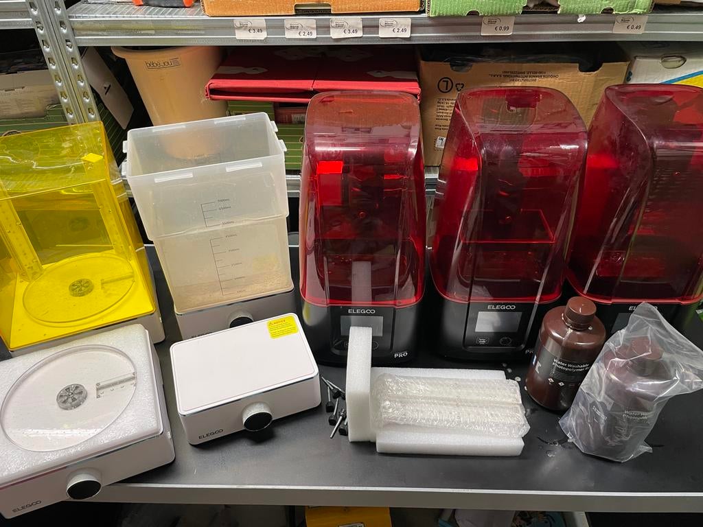 3x Elegoo Mars 3 Pro en 2x Mercury Was- en Cure set, Computers en Software, 3D Printers, Ophalen of Verzenden, Gebruikt, ELEGOO