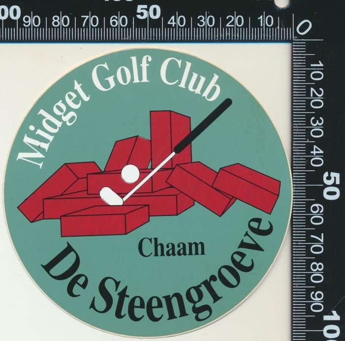 Sticker: Midget Golf Club De Steengroeve - Chaam, Ophalen of Verzenden, Zo goed als nieuw, Sport
