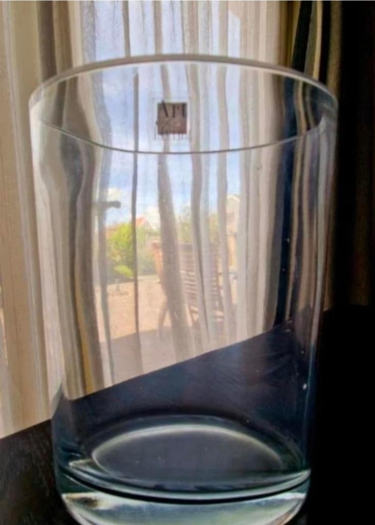 Mooi stevige (heel dik glas) glazen vaas van Art of Living, Ophalen, Overige kleuren, Minder dan 50 cm, Glas